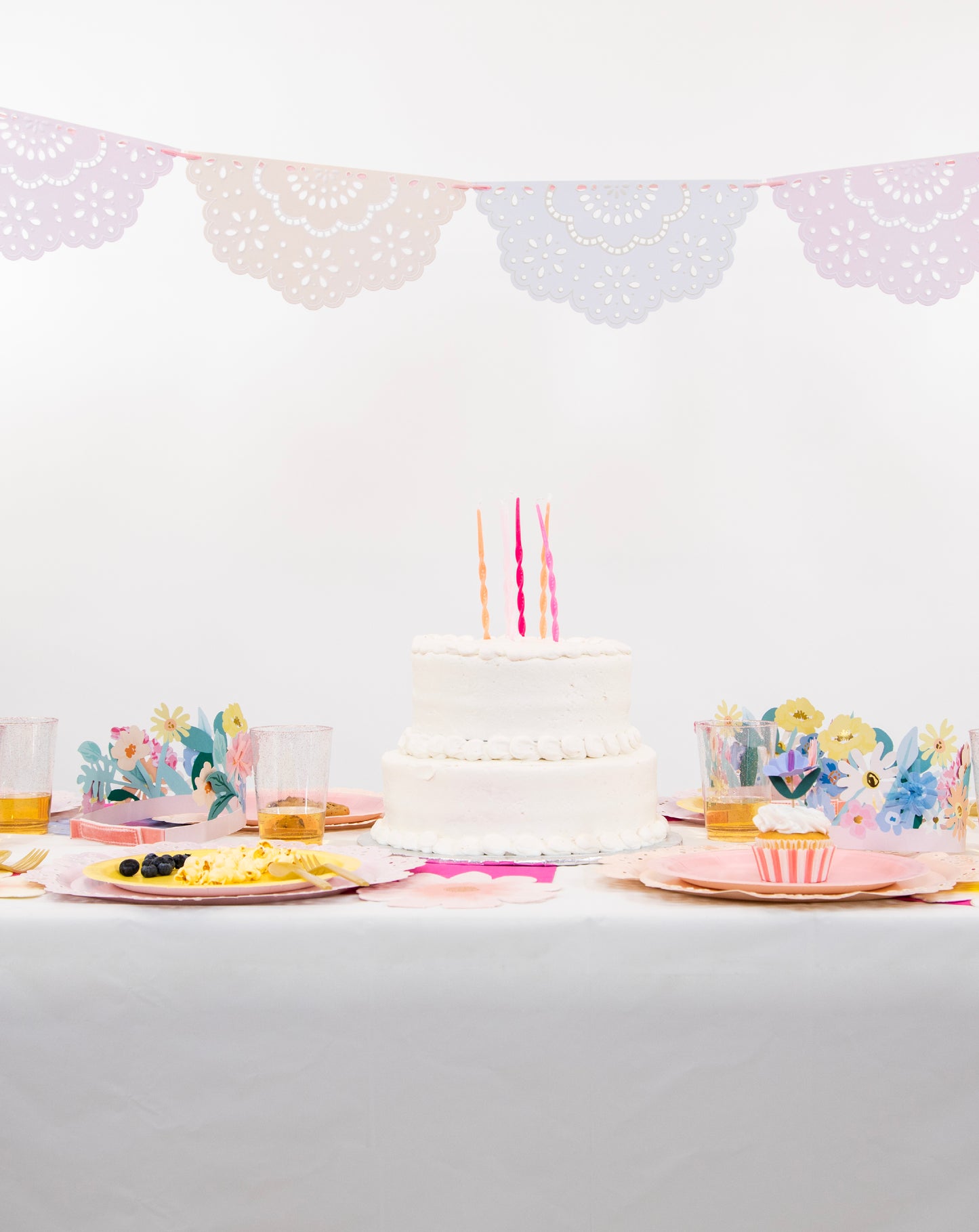 Floral Forever Petite Party Pack – FettiFilled Whimsical Garden Birthday Party Supplies for 8 Guests