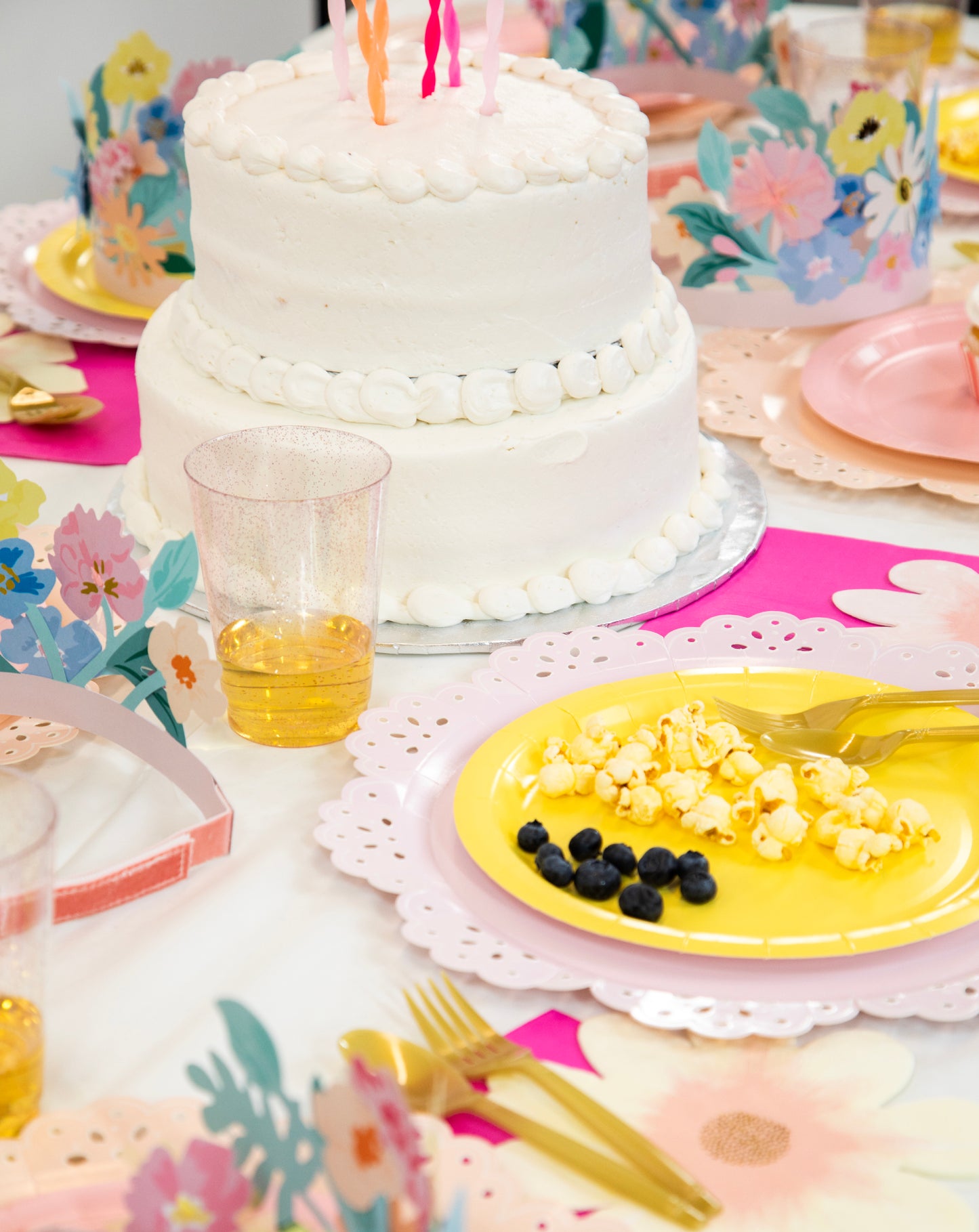 Floral Forever Petite Party Pack – FettiFilled Whimsical Garden Birthday Party Supplies for 8 Guests