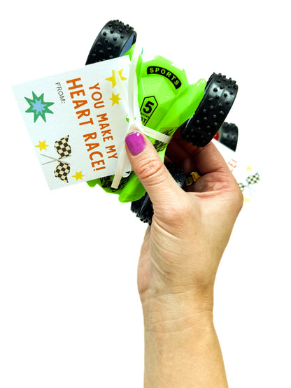 Flip Car Valentine – with Custom Name Tag