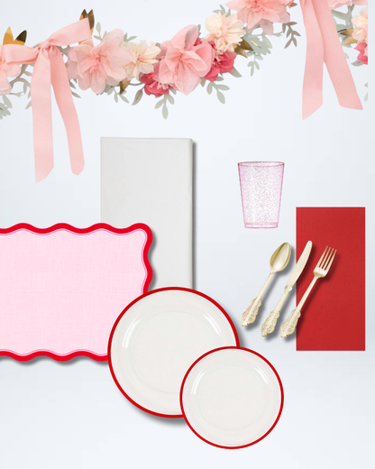 PREORDER - XOXO Petite Party Pack - Valentines Day Party Supplies for 8 Guests