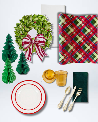 Holiday Petite Party Pack - Christmas Hosting Supplies for 8 Guests