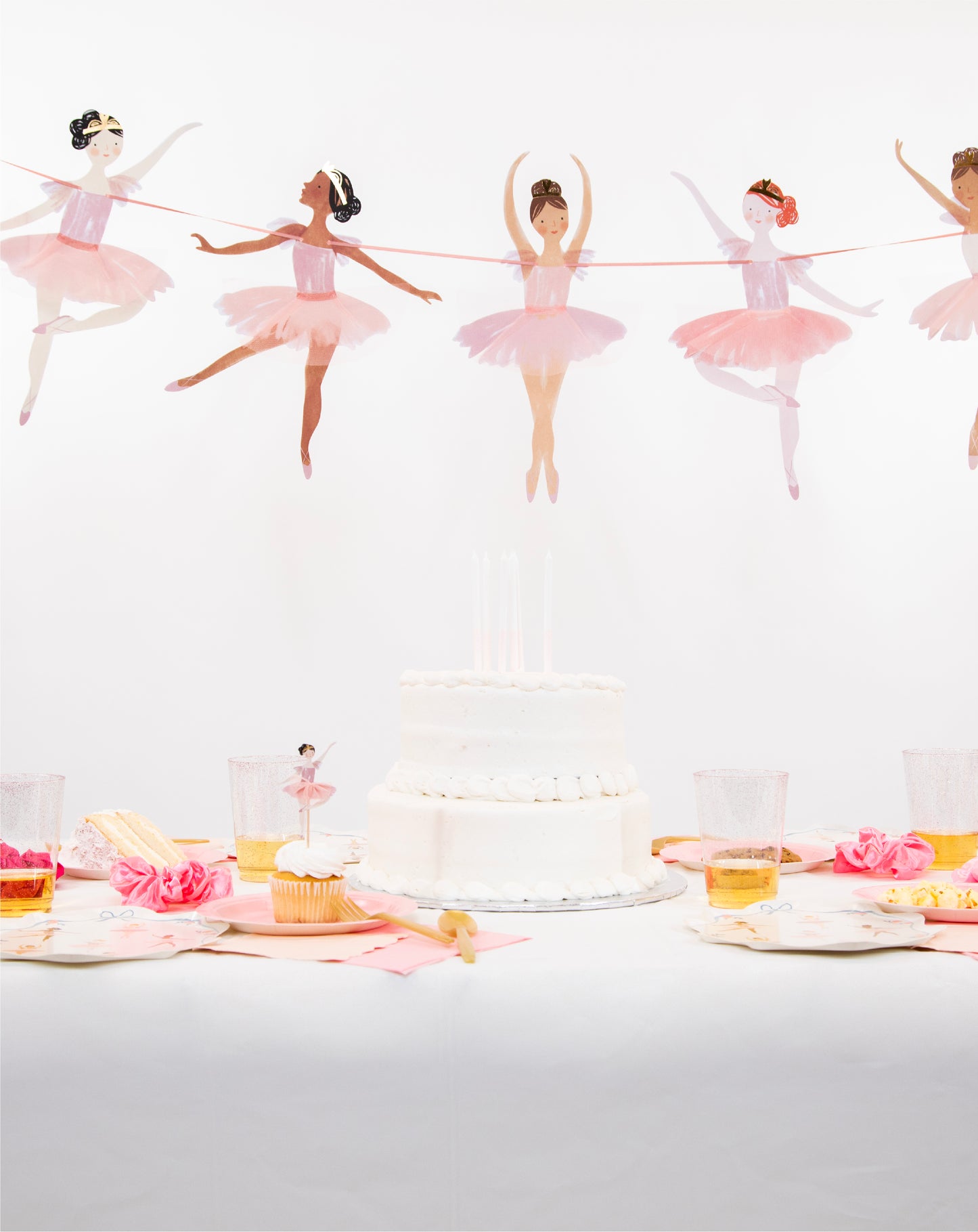 Ballerina Tutu Cute Petite Party Pack – FettiFilled Ballet Birthday Party Supplies for 8 Guests