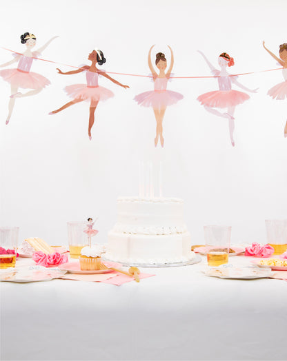Ballerina Tutu Cute Petite Party Pack – FettiFilled Ballet Birthday Party Supplies for 8 Guests