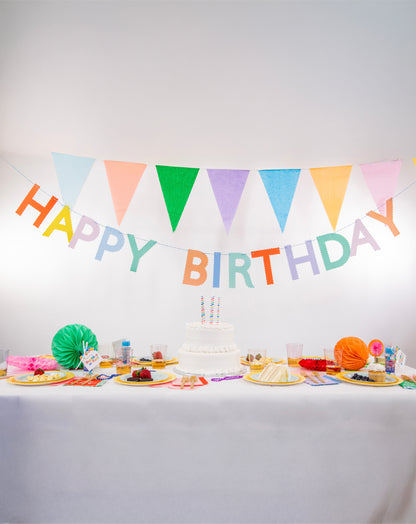 Happy All The Time Party Pack – FettiFilled Colorful Birthday Party Supplies for 16 Guests