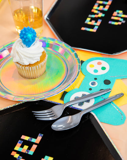 Next Level Gamer Petite Party Pack – FettiFilled Video Game Birthday Party Supplies for 8 Guests