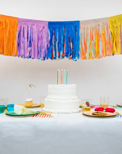 Just Party Petite Party Pack – FettiFilled Rainbow & Gold Birthday Party Supplies for 8 Guests